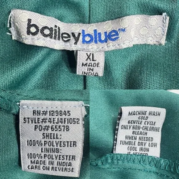 Bailey Blue Womens Floral Romper Shorts Teal Flowy  XL - Picture 9 of 9